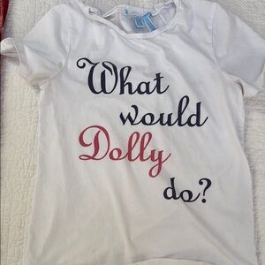 White T-Shirt with 'What Would Dolly Do?'
Dolly Parton